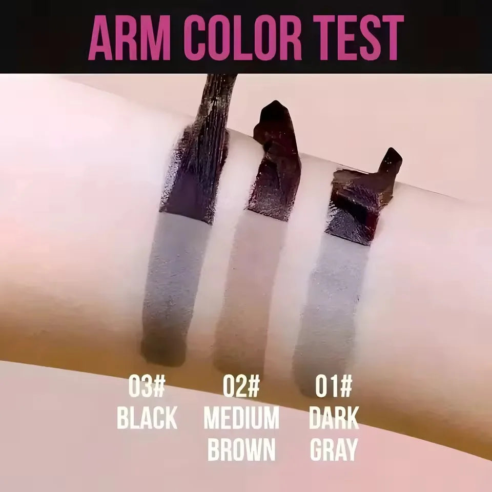 🎨💧 Waterproof Peel-Off Eyebrow Tattoo Gel – With Stencils, 3 Days Long Lasting