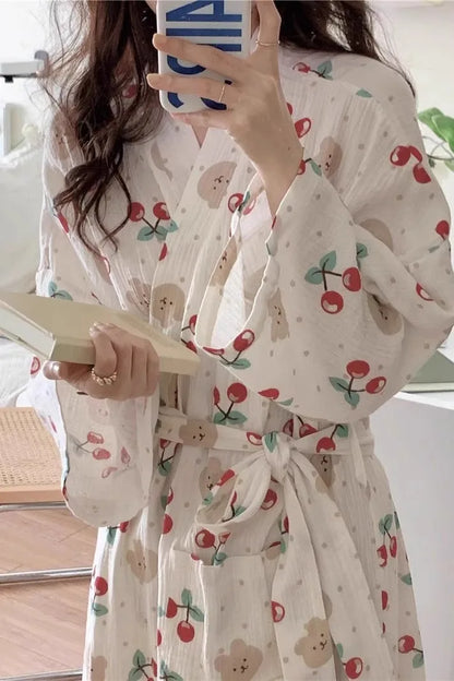 Robe de Chambre Femme – Longue Avec Manches Longues imprimé variés