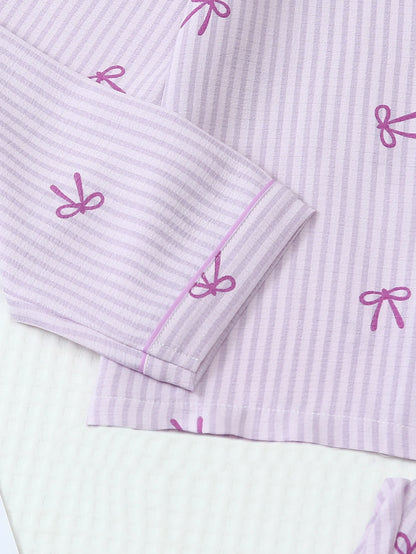 Pyjama - Haut à manches longues et pantalon à rayures 🎀