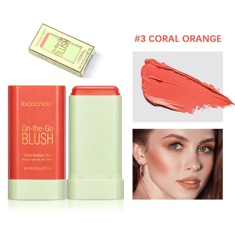 💗 Long-lasting Blush Stick – Matte Finish &amp; Korean Pink Shades