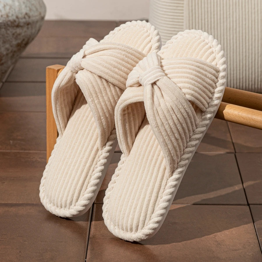 Chaussons Femme – Confortables et Légers avec noeud 🎀