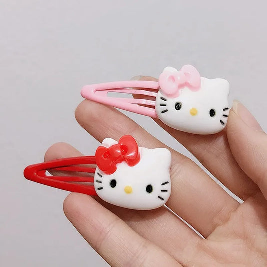 Dúo de pasadores Kawaii de Hello Kitty: accesorios adorables para niñas
