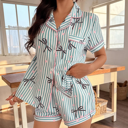 Ensemble Pyjama Femme 2 Pièces – Léger & Confortable Été 🎀