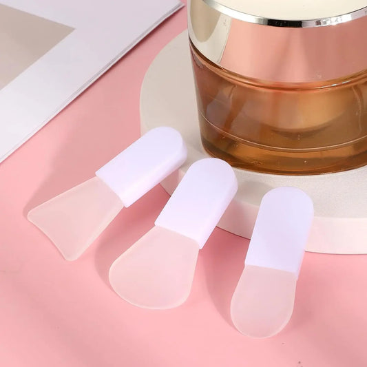 🖌️ Set de 3 brochas de silicona para mascarilla facial y contorno de ojos: aplicadores de cuidado preciso
