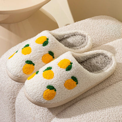 Pantoufles Femme - Coton motifs Fruits 🍒🍓🍋