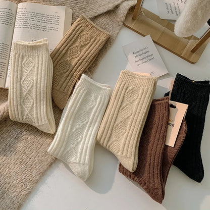 Chaussettes Femme Chaudes – Cachemire & Laine Uni