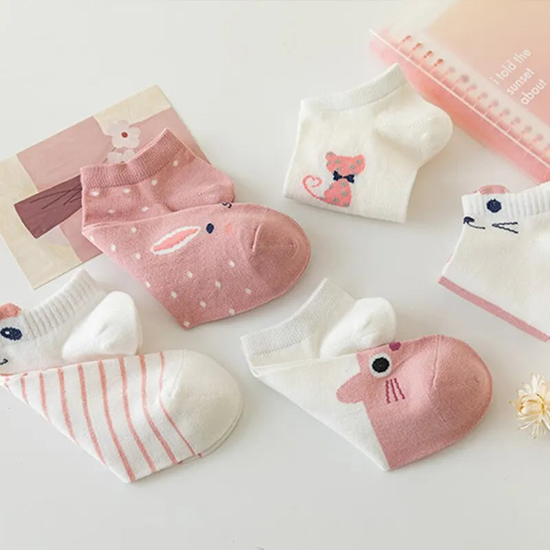 Chaussettes Femme - Courtes Motif 🐱