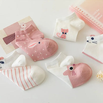 Chaussettes Femme - Courtes Motif 🐱