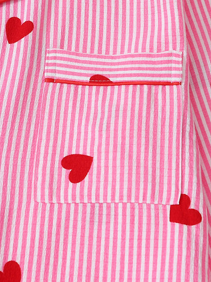 Pyjama - Haut à manches longues et pantalon à rayures ❤️