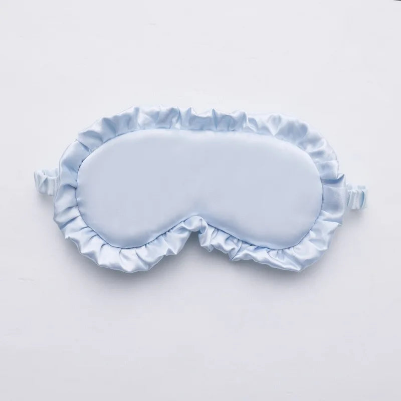 Masque de sommeil - Soie Avec Volant Uni