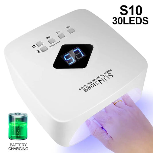 Lámpara de uñas LED de 30 LED: recargable con sensor automático y temporizador