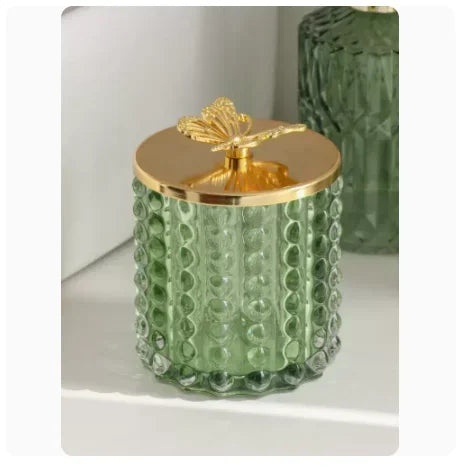 ✨🧴 Lujosa caja de cristal: elegante almacenamiento a prueba de polvo