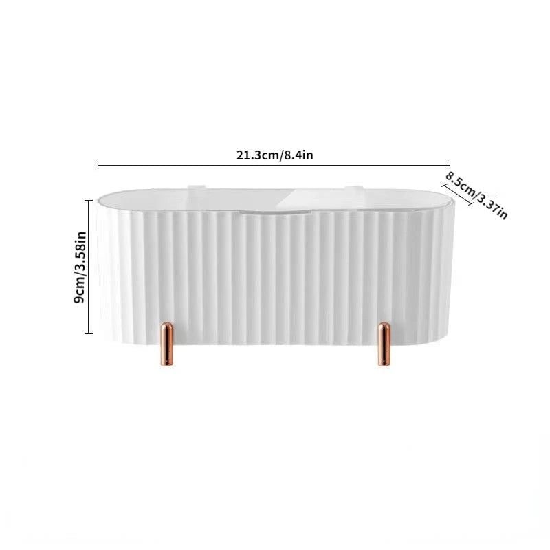 🧼✨ Organisateur Transparent Maquillage & Coton – Rangement Beauté Polyvalent