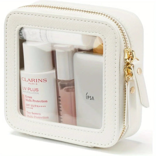 ✨ Mini Bolsa de Maquillaje Transparente – Compacta e Impermeable
