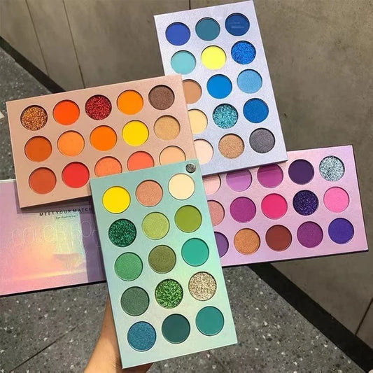 Palette 72/60 couleurs – Fards à paupières mats, pailletés & nacrés