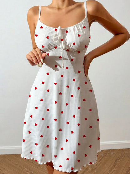 Nuisette Femme - Nuisette à Bretelles à motif ❤️🍒🍓
