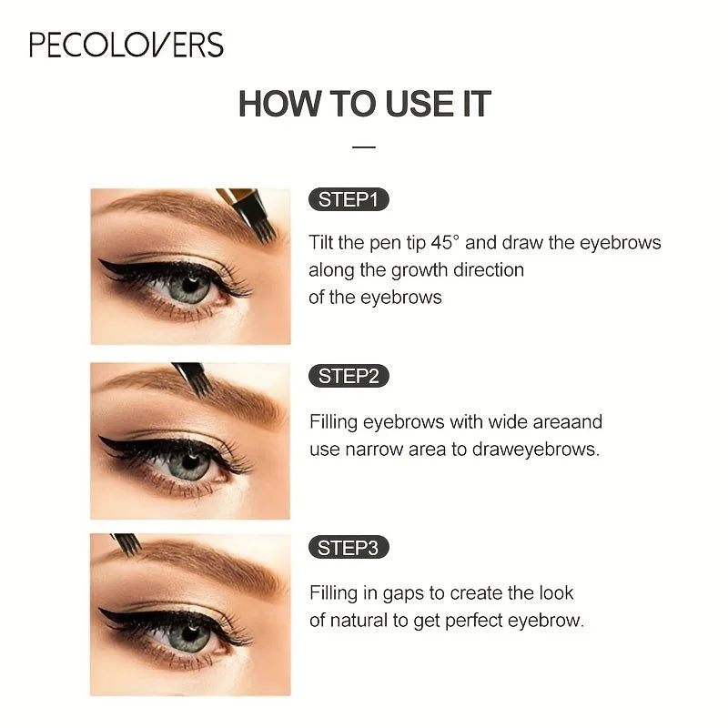 🖊️ Crayon à sourcils 4 pointes – Effet tatouage, waterproof