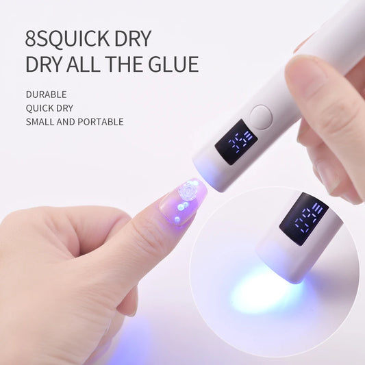 Mini lámpara de uñas UV/LED: portátil y recargable por USB