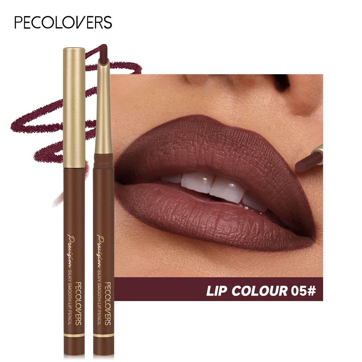 💄 Crayons à lèvres mats 6 couleurs – Contour naturel et longue tenue
