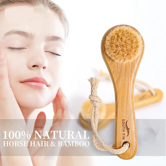 Cepillo facial de bambú natural: limpieza y masaje suaves