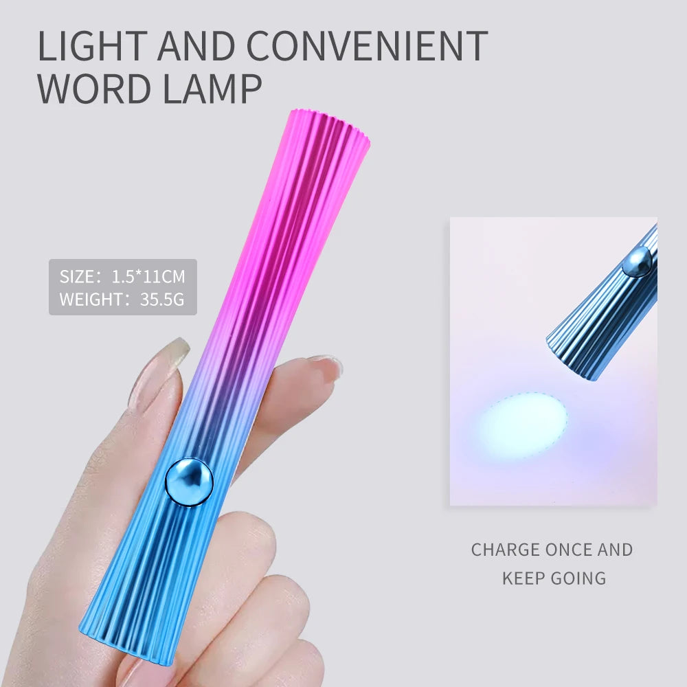 Mini lámpara de uñas UV/LED: portátil y recargable por USB
