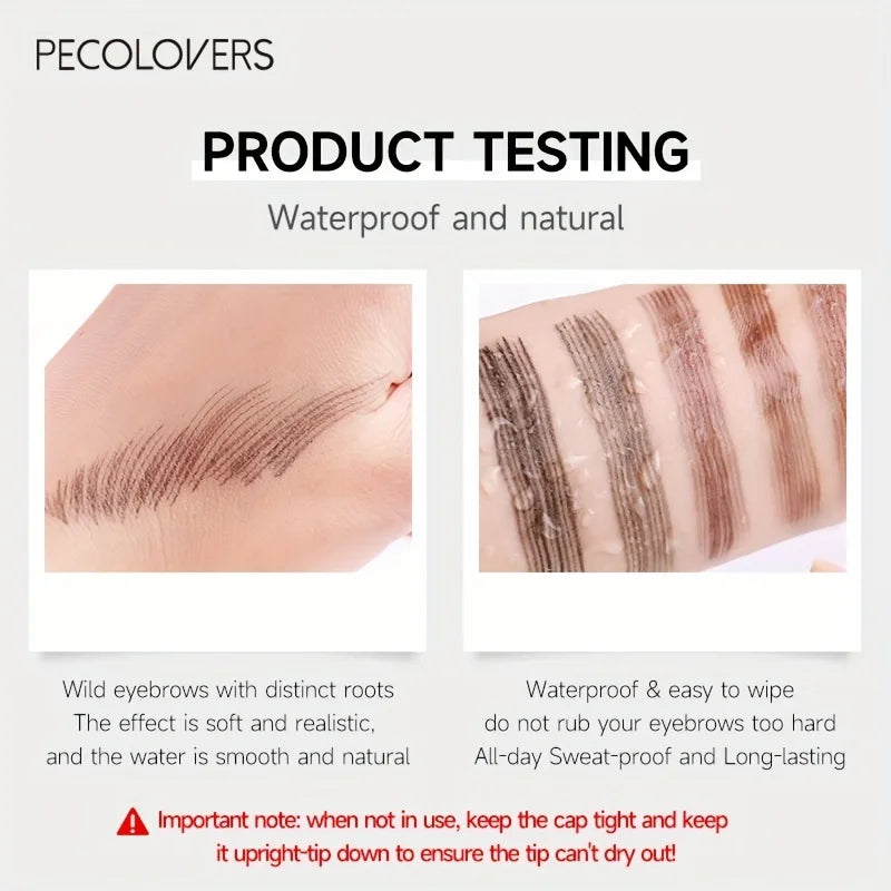 🖊️ Crayon à sourcils 4 pointes – Effet tatouage, waterproof