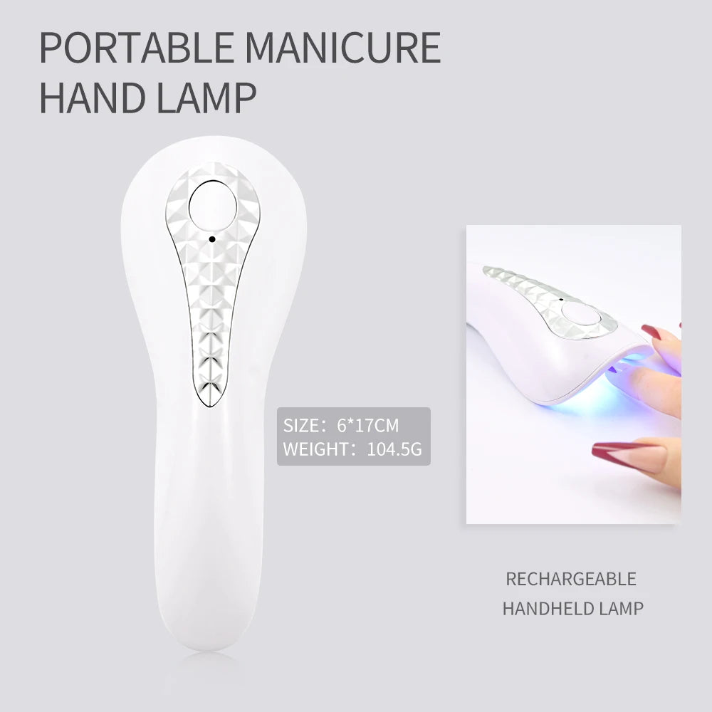 Mini lámpara de uñas UV/LED: portátil y recargable por USB