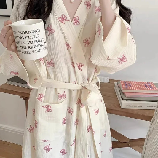 Robe de Chambre Femme – Style Japonais motif 🎀
