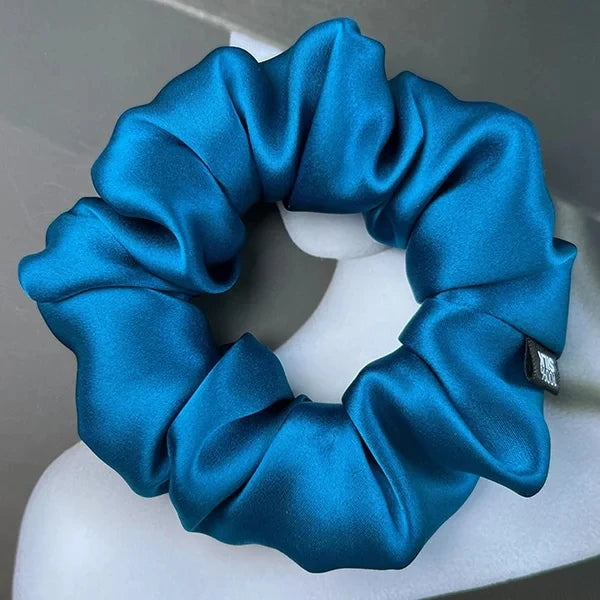 Chouchou Cheveux en Soie de Mûrier 19 momme – Élastique cheveux grande taille Uni
