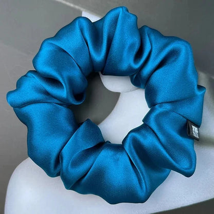 Chouchou Cheveux en Soie de Mûrier 19 momme – Élastique cheveux grande taille Uni