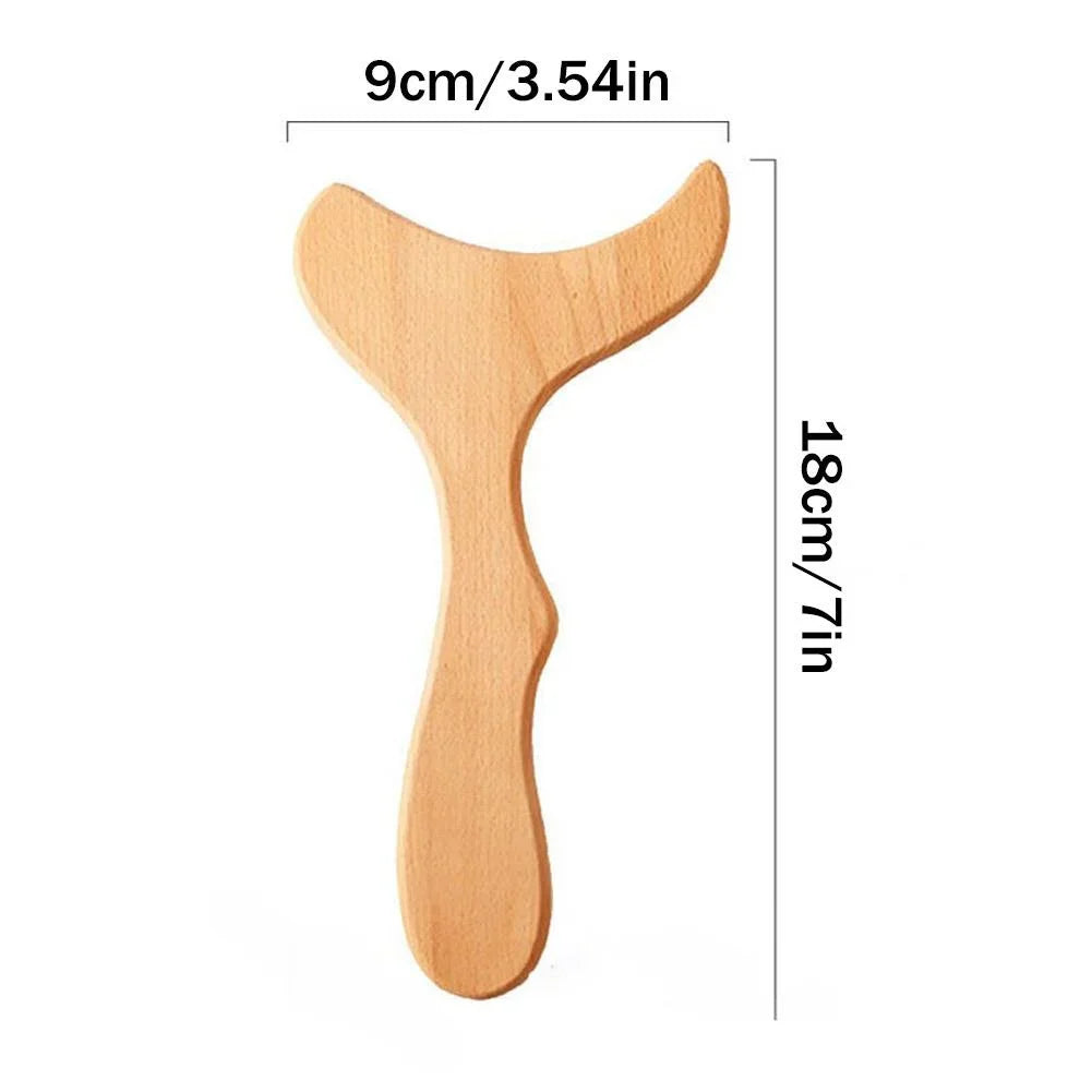 Herramienta de masaje de madera para esculpir – Gua Sha corporal