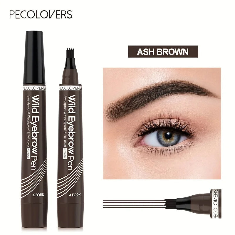 🖊️ Crayon à sourcils 4 pointes – Effet tatouage, waterproof