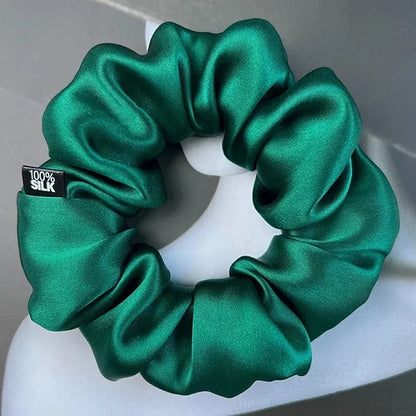 Chouchou Cheveux en Soie de Mûrier 19 momme – Élastique cheveux grande taille Uni