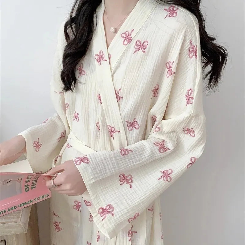 Robe de Chambre Femme – Style Japonais motif 🎀