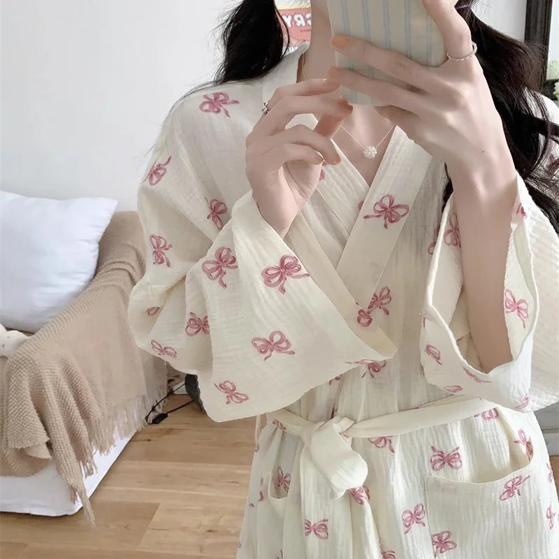 Robe de Chambre Femme – Style Japonais motif 🎀