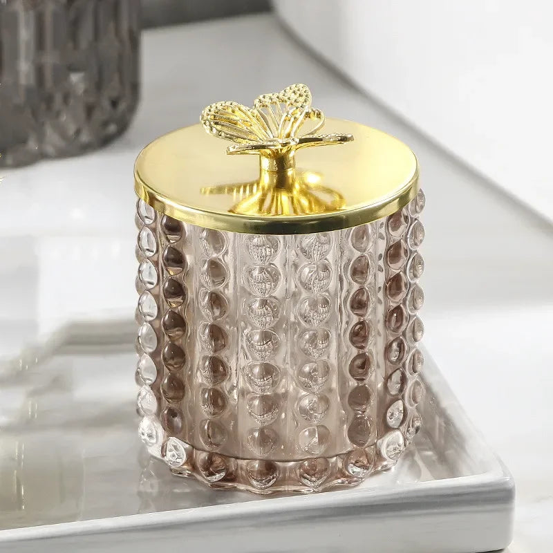 ✨🧴 Lujosa caja de cristal: elegante almacenamiento a prueba de polvo