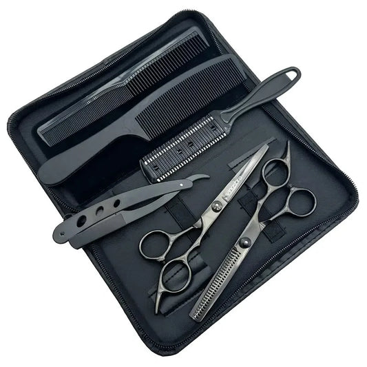 Kit de tijeras de peluquería de 6 pulgadas: tijeras profesionales de entresacar