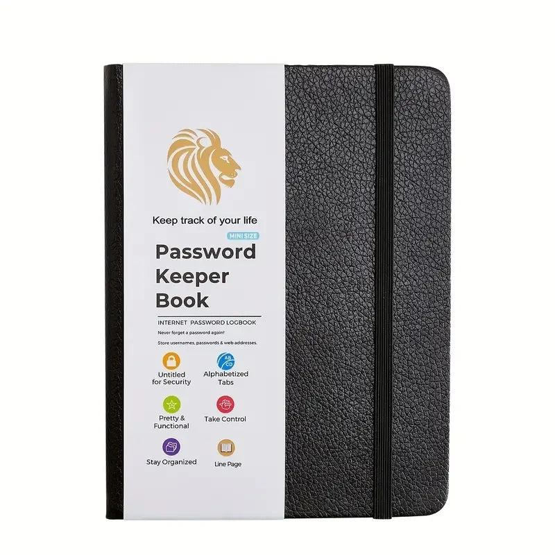 Libreta de contraseñas con pestañas alfabéticas: un cuaderno seguro y organizado
