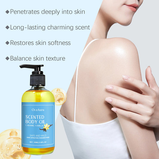 Aceite de masaje corporal de vainilla – Hidratante y relajante SPA
