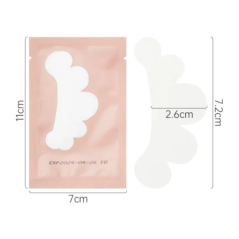 50 Pares de Parches de Gel para Extensiones de Pestañas – Forma de Nube