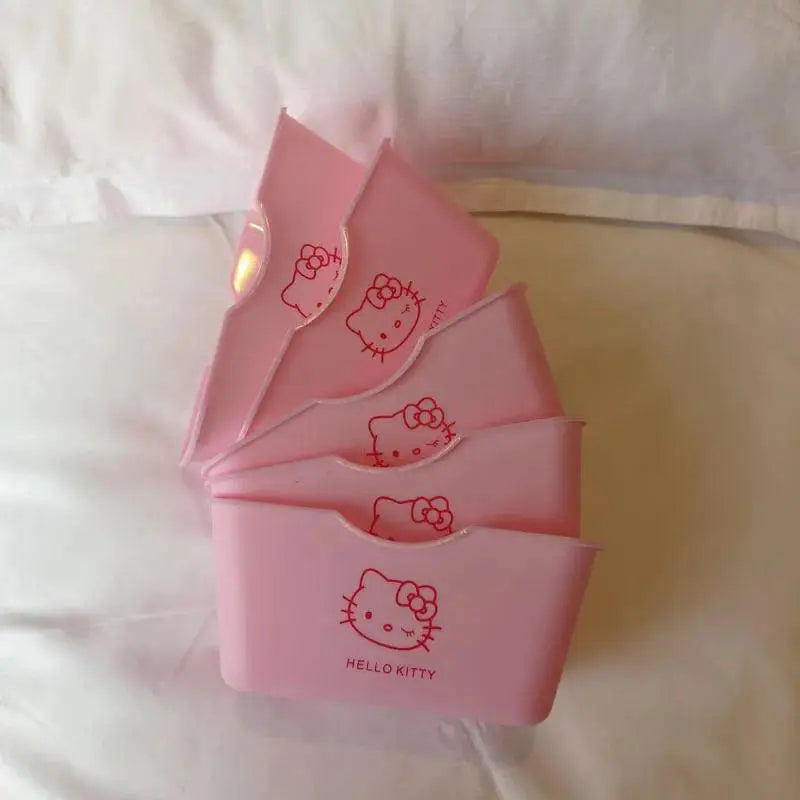 🎀🐱 Lot de 5 Paniers de Rangement Hello Kitty – Organiseur Cosmétiques Sans Couvercle