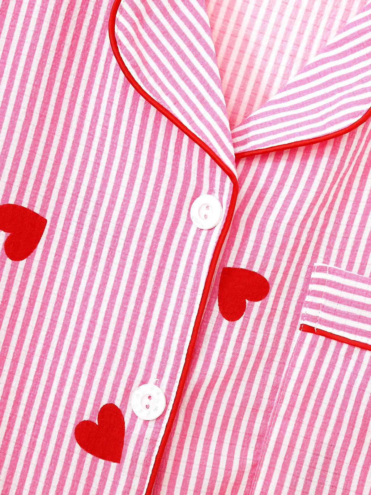 Pajama Set - Short-sleeve top, shorts and striped pants ❤️