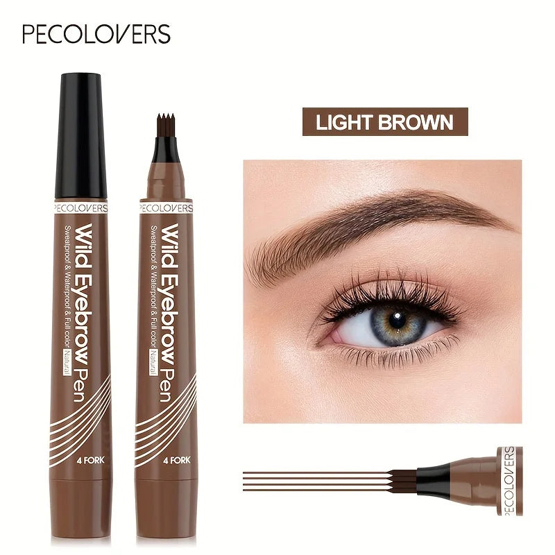 🖊️ Crayon à sourcils 4 pointes – Effet tatouage, waterproof