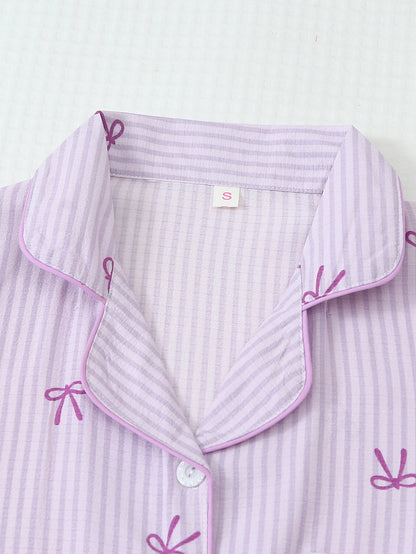 Pyjama - Haut à manches longues et pantalon à rayures 🎀