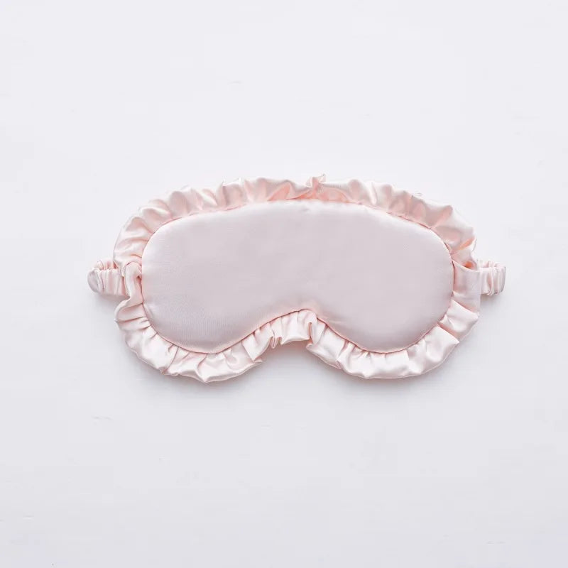 Masque de sommeil - Soie Avec Volant Uni