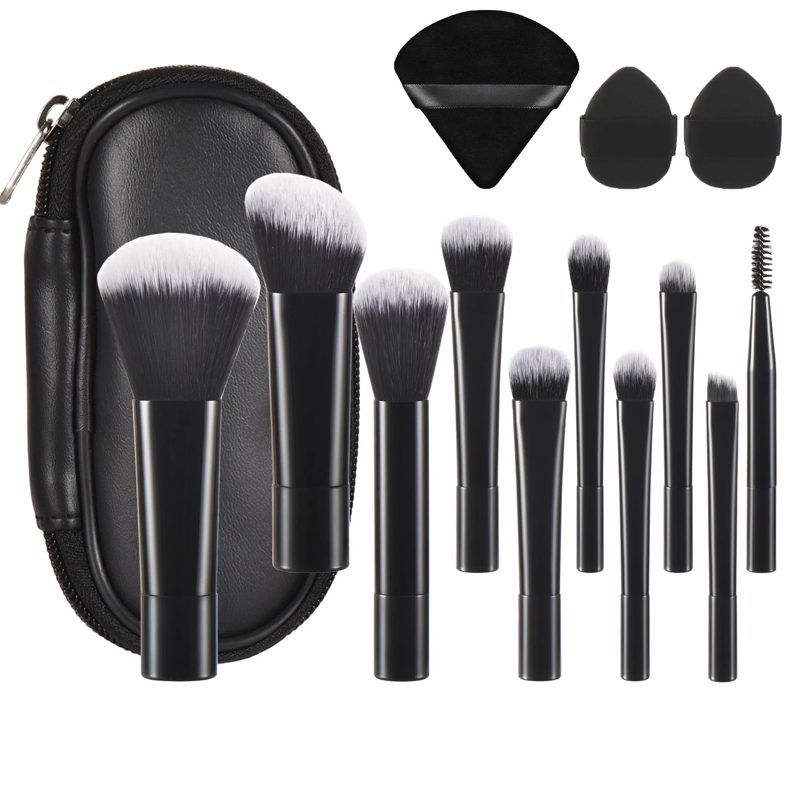 💗 Mini set de pinceaux maquillage rose – Format voyage
