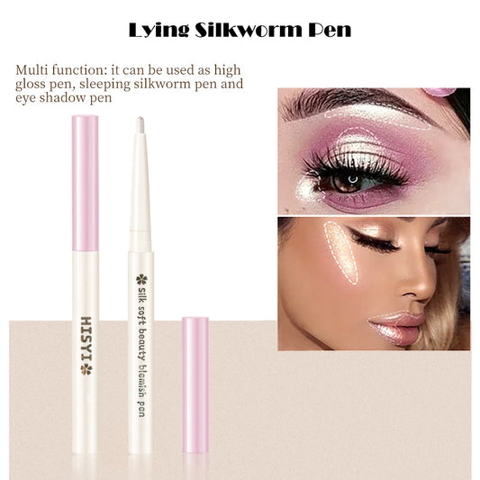 Crayon 2-en-1 HISYI Effet “Lying Silkworm” – Illuminateur & Eyeliner Liquide 3D Waterproof