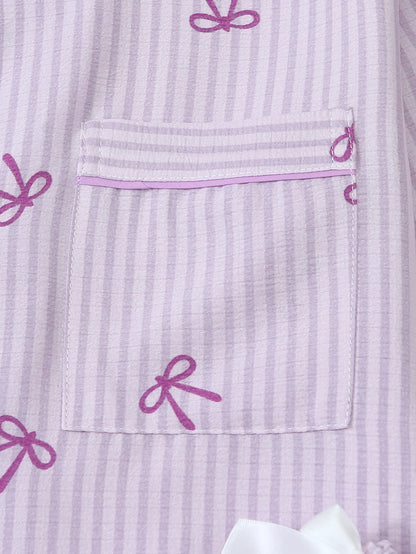 Pyjama - Haut à manches longues et pantalon à rayures 🎀