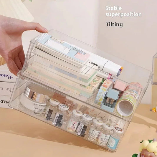 📦✨ Caja de almacenamiento transparente apilable: acrílico impermeable y diseño elegante