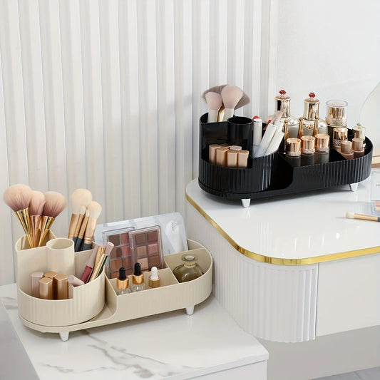Organizador de maquillaje giratorio de 360°: elegante y listo para usar